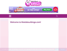 Tablet Screenshot of madaboutbingo.com